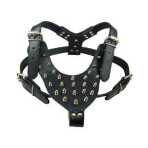 Smarty Pet Leather-Spike Harness For Dogs