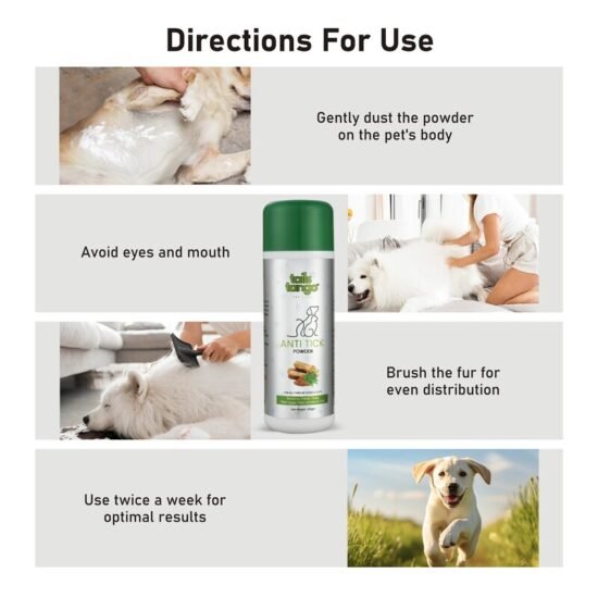 Tails Tango Anti Tick Powder For Dogs and Cats 100gm Tails Tango Anti Tick Powder For Dogs and Cats 100gm