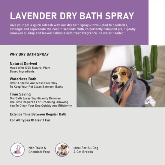 Tails Tango Dry Bath Lavender Shampoo For Dogs and Cats Tails Tango Dry Bath Lavender Shampoo For Dogs and Cats