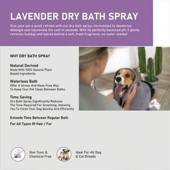 Tails Tango Dry Bath Lavender Shampoo For Dogs and Cats Tails Tango Dry Bath Lavender Shampoo For Dogs and Cats