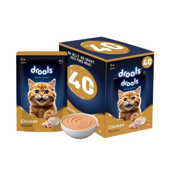 Drools Chicken Adult Cat Wet Mousse 80g Pack of 5 Drools Chicken Adult Cat Wet Mousse 80g Pack of 5