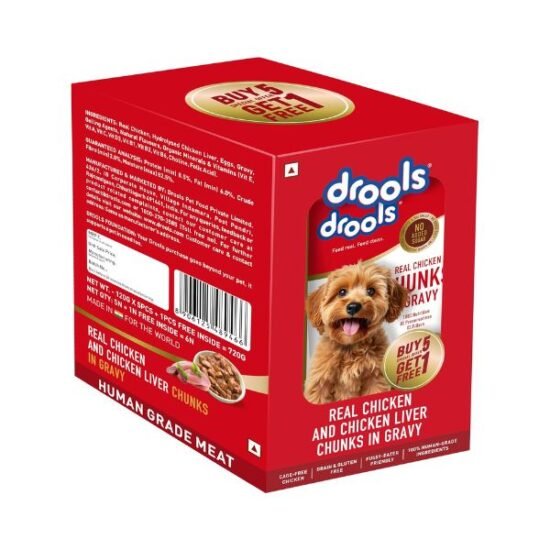 Drools Real Chicken & Liver Chunks Gravy For Dogs Drools Real Chicken & Liver Chunks Gravy For Dogs
