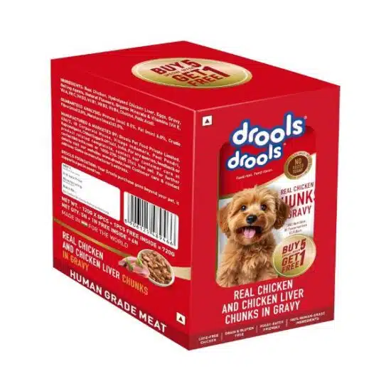 Drools Real Chicken & Liver Chunks Gravy For Dogs Drools Real Chicken & Liver Chunks Gravy For Dogs